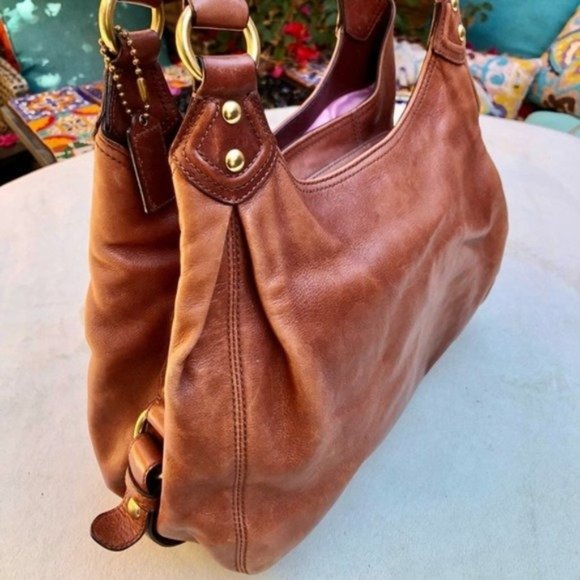COPY - COPY - Coach Madison Maggie 3 compartment Brown Tan Large Hobo Bag - Picture 9 of 13